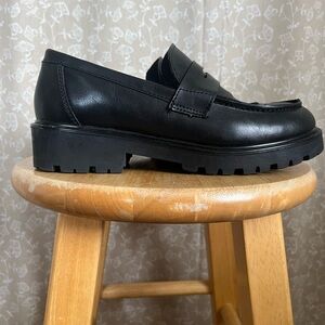 Steve Madden Ronen Black Leather Loafers